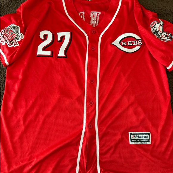 VINTAGE CINCINNATI REDS (KEMP) JERSEY!!! LOADED WITH VINTAGE CINCI REDS PATCHES - Picture 9 of 13